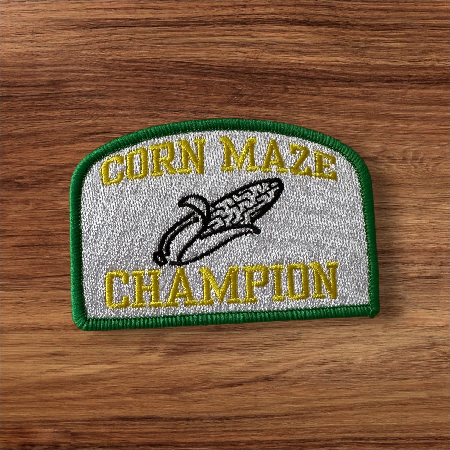 “Corn Maze Champion” Iron On Woven Patch - Wander Together Outfitters
