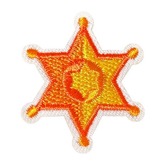 Cowboy Sheriff Badge Iron On Patch - Wander Together Outfitters