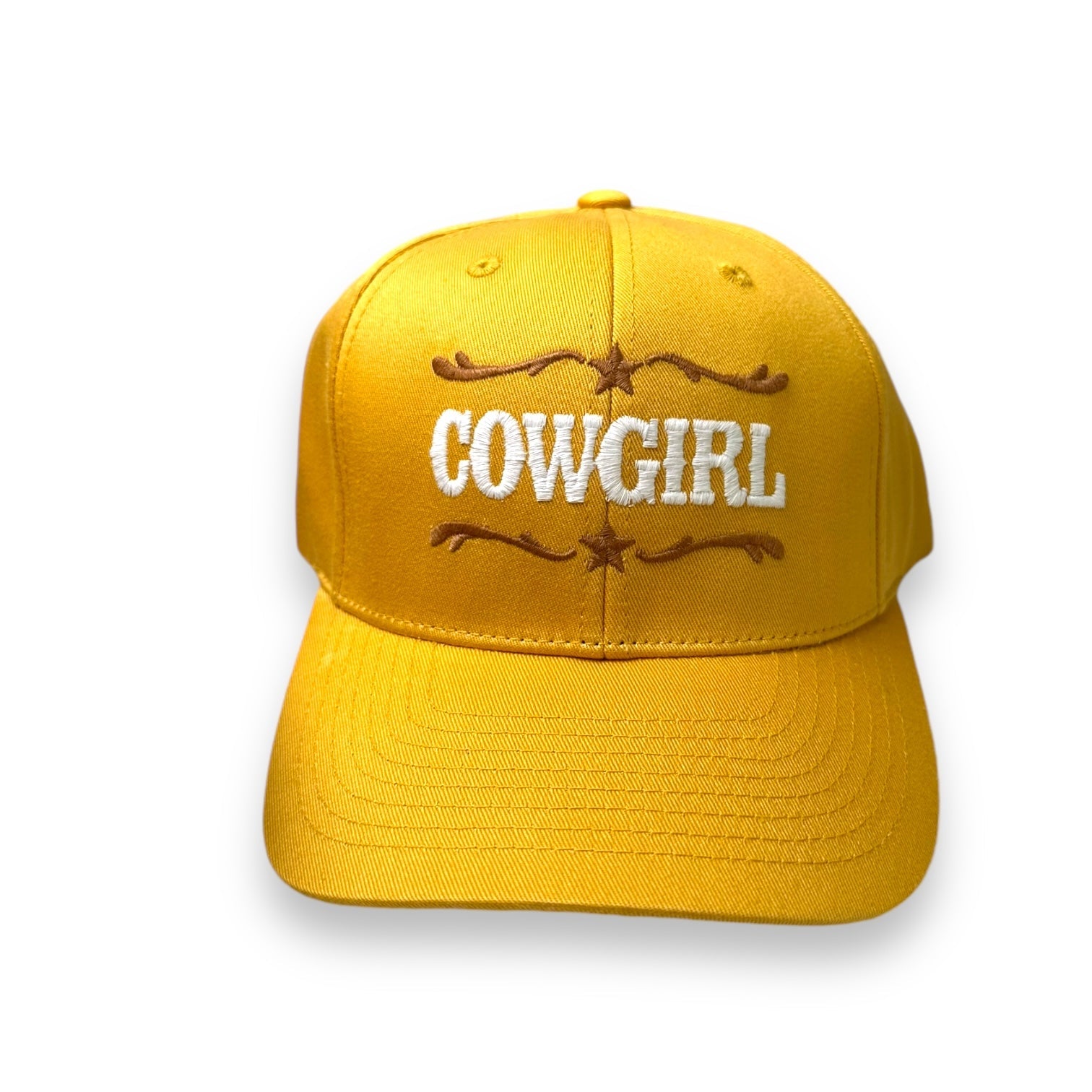 “Cowgirl” Embroidered Cap with Aztec Print (Yellow or Black) - Wander Together Outfitters