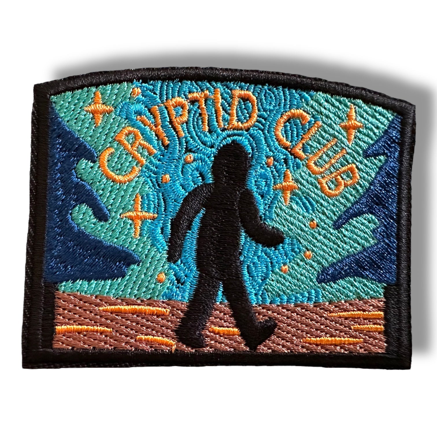 Cryptid Club Bigfoot and Loch Ness, Mothman Iron On Patches - Wander Together Outfitters