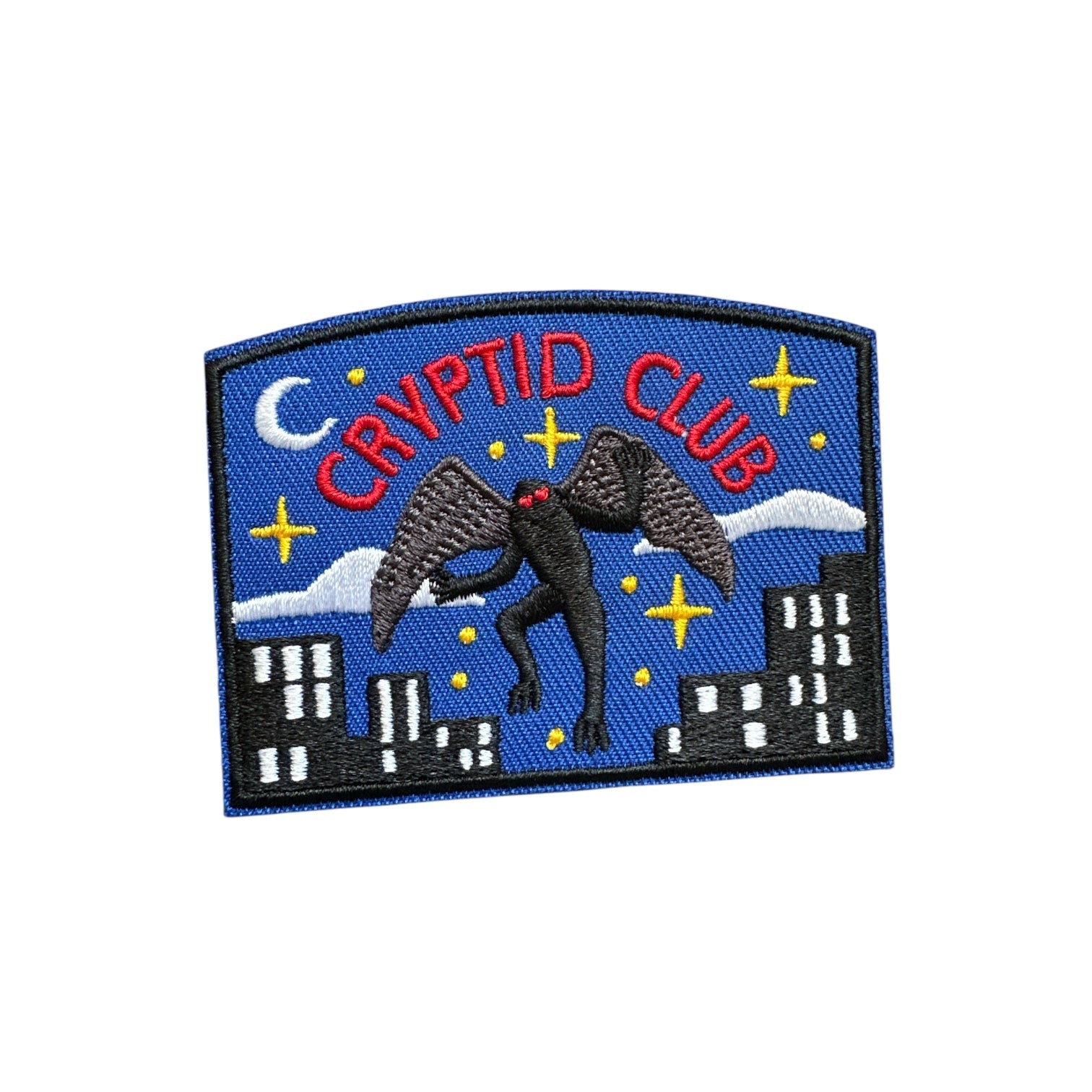 Cryptid Club Bigfoot and Loch Ness, Mothman Iron On Patches - Wander Together Outfitters