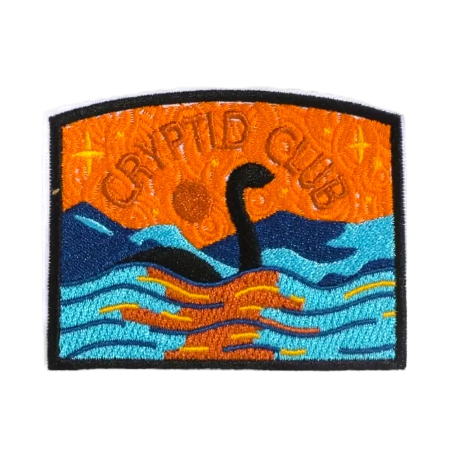 Cryptid Club Bigfoot and Loch Ness, Mothman Iron On Patches - Wander Together Outfitters