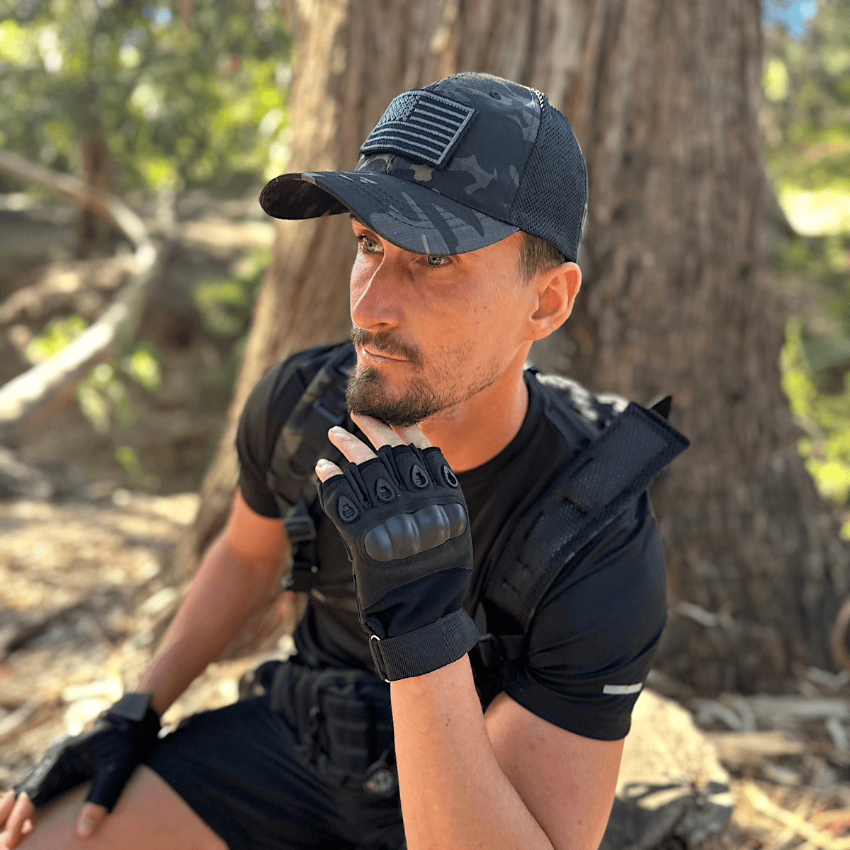 Customizable Tactical Patch Hat with Adjustable Strap: Black or Green - Wander Together Outfitters