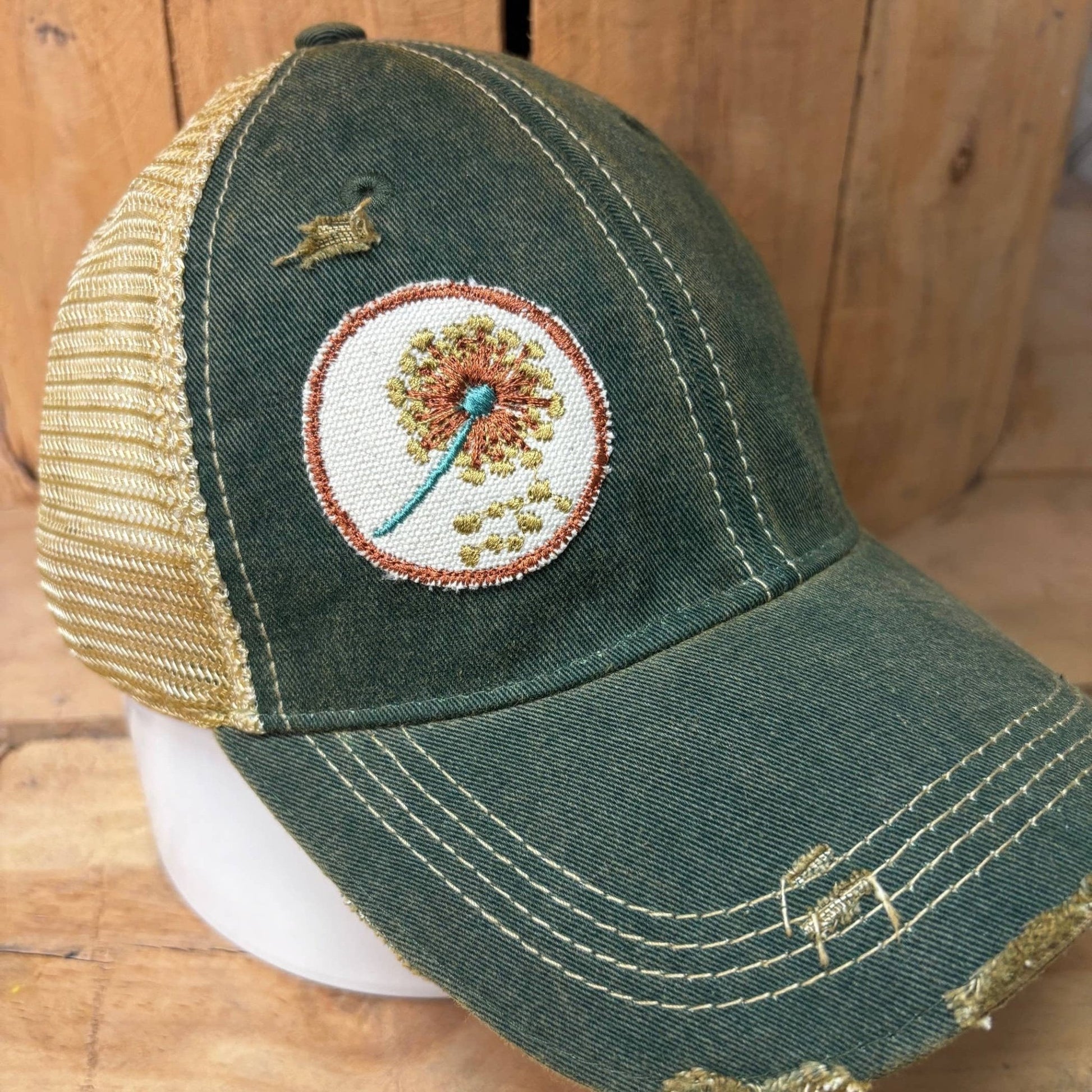 Dandelion Wishes Distressed Vintage Cap - Wander Together Outfitters
