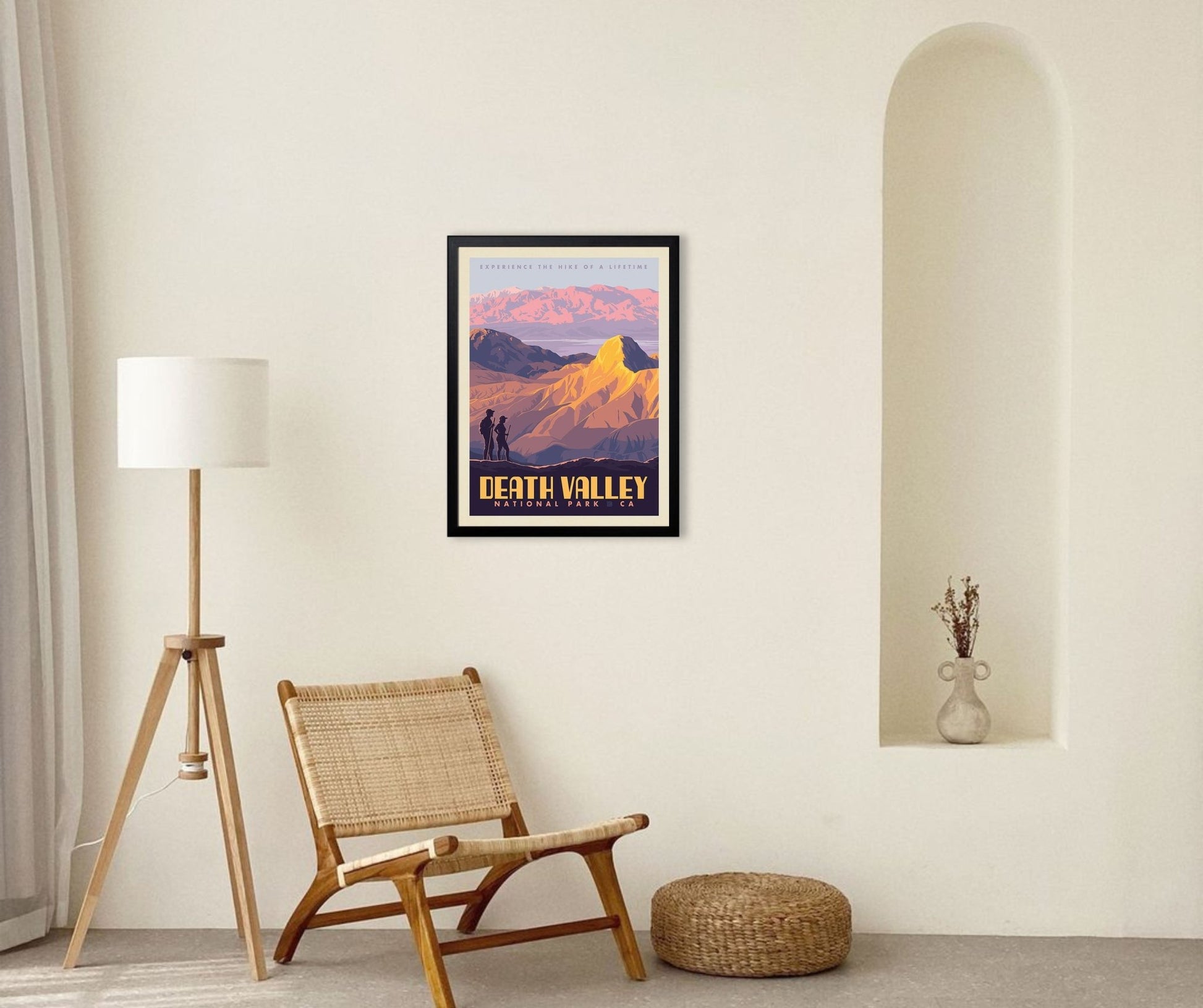 Death Valley National Park: Hikers (63 National Parks) Art Print - Wander Together Outfitters