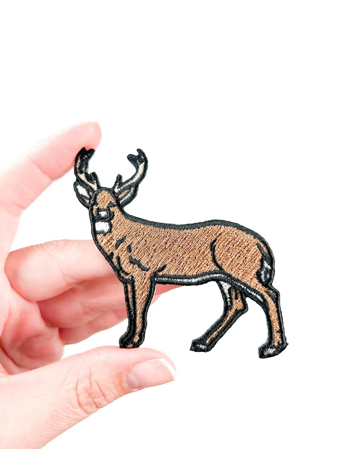 Deer or Elk Embroidered Iron On Patches - Wander Together Outfitters