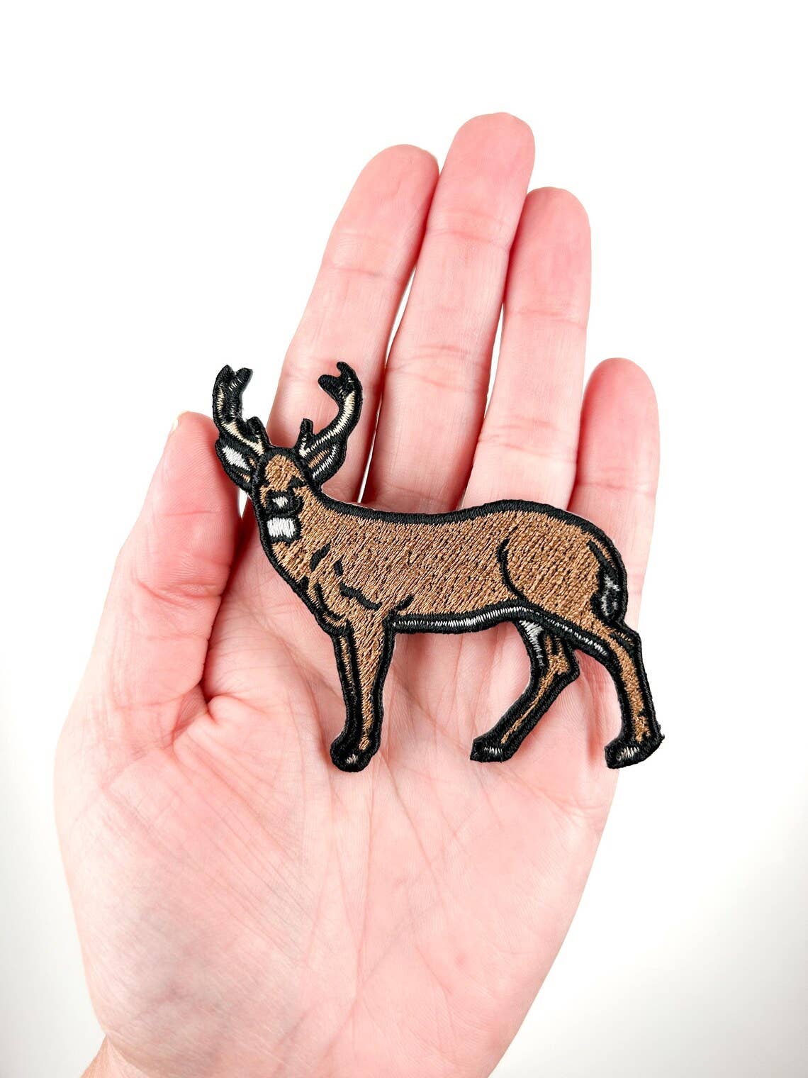 Deer or Elk Embroidered Iron On Patches - Wander Together Outfitters