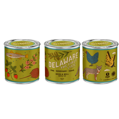 Delaware State Candle (Pine, Rosemary, Cedar) - Wander Together Outfitters