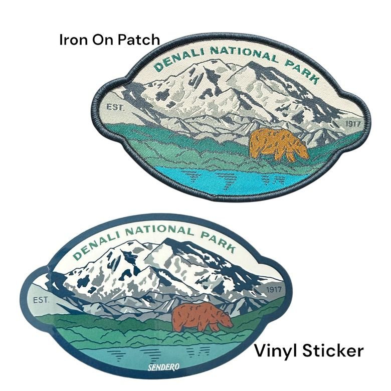 Denali National Park Oval Vinyl Sticker Decal - Wander Together Outfitters