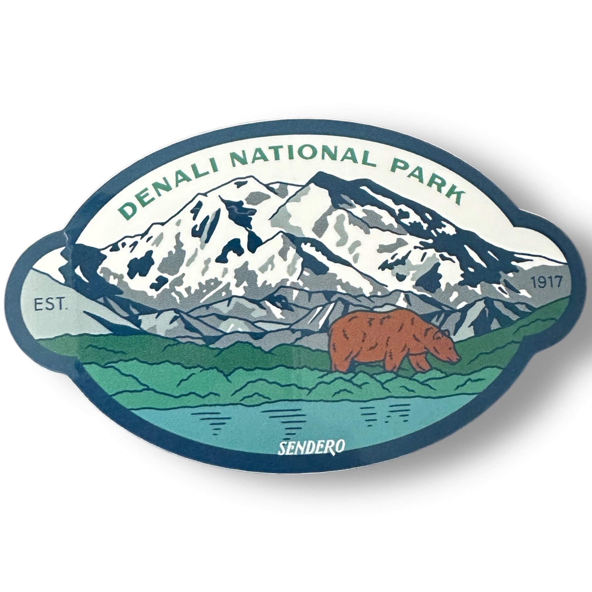 Denali National Park Oval Vinyl Sticker Decal - Wander Together Outfitters