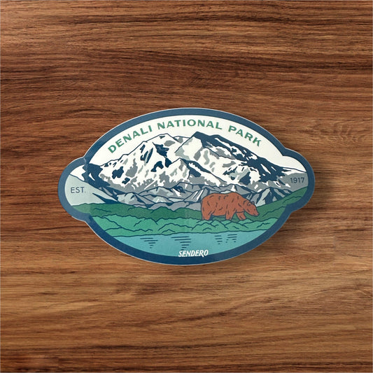 Denali National Park Oval Vinyl Sticker Decal - Wander Together Outfitters