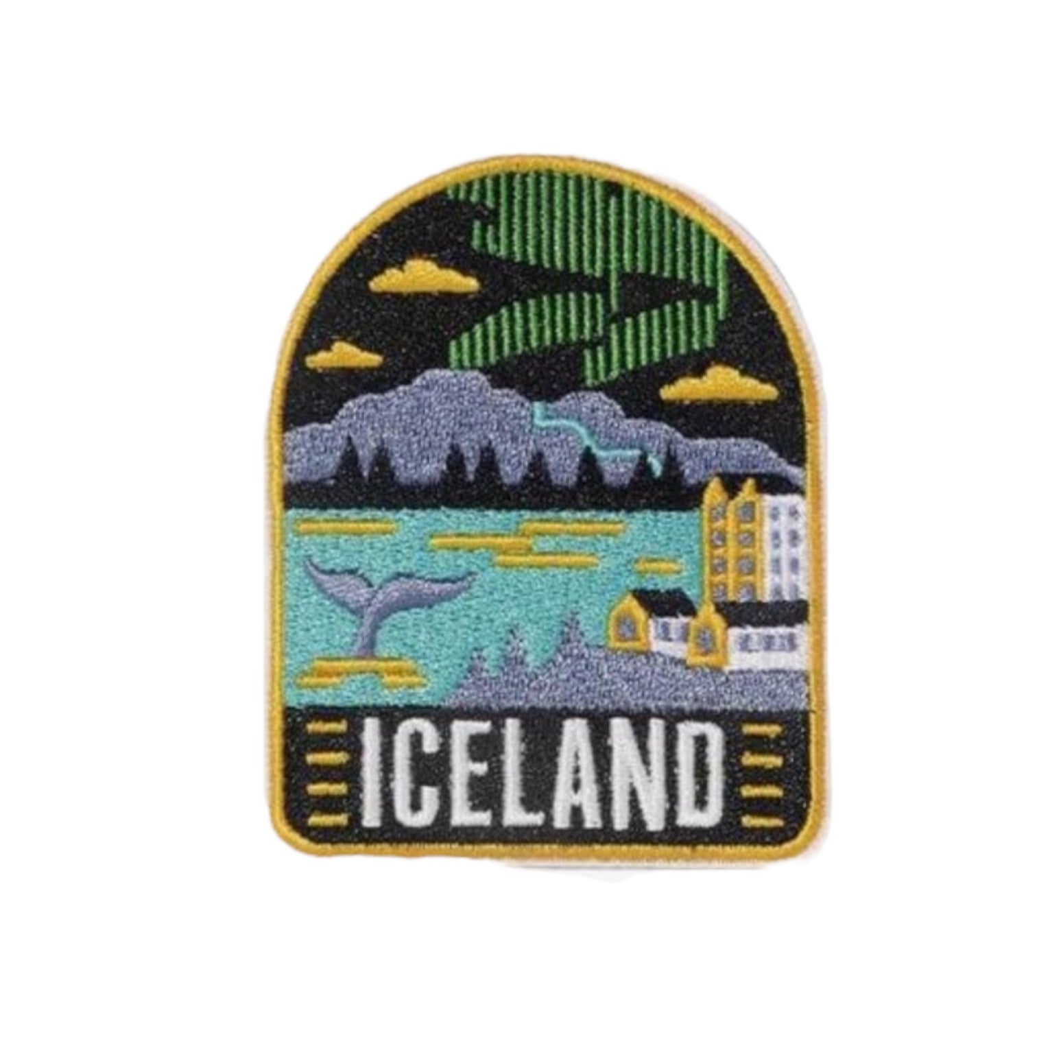 Denmark and Iceland Travel Themed Iron On Embroidered Patches - Wander Together Outfitters