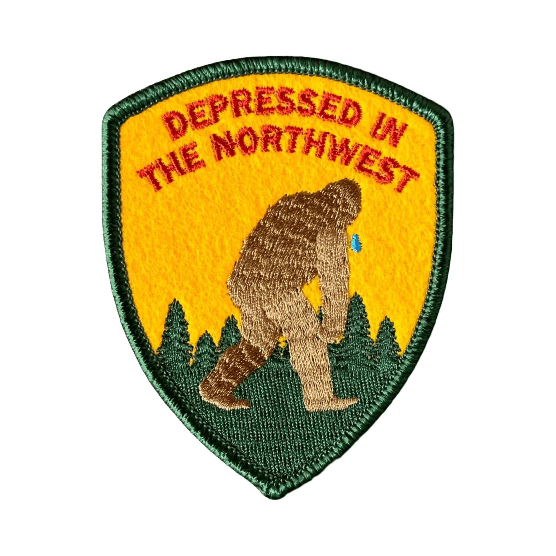 "Depressed In The Northwest" Broken Hearted Bigfoot Patch - Wander Together Outfitters
