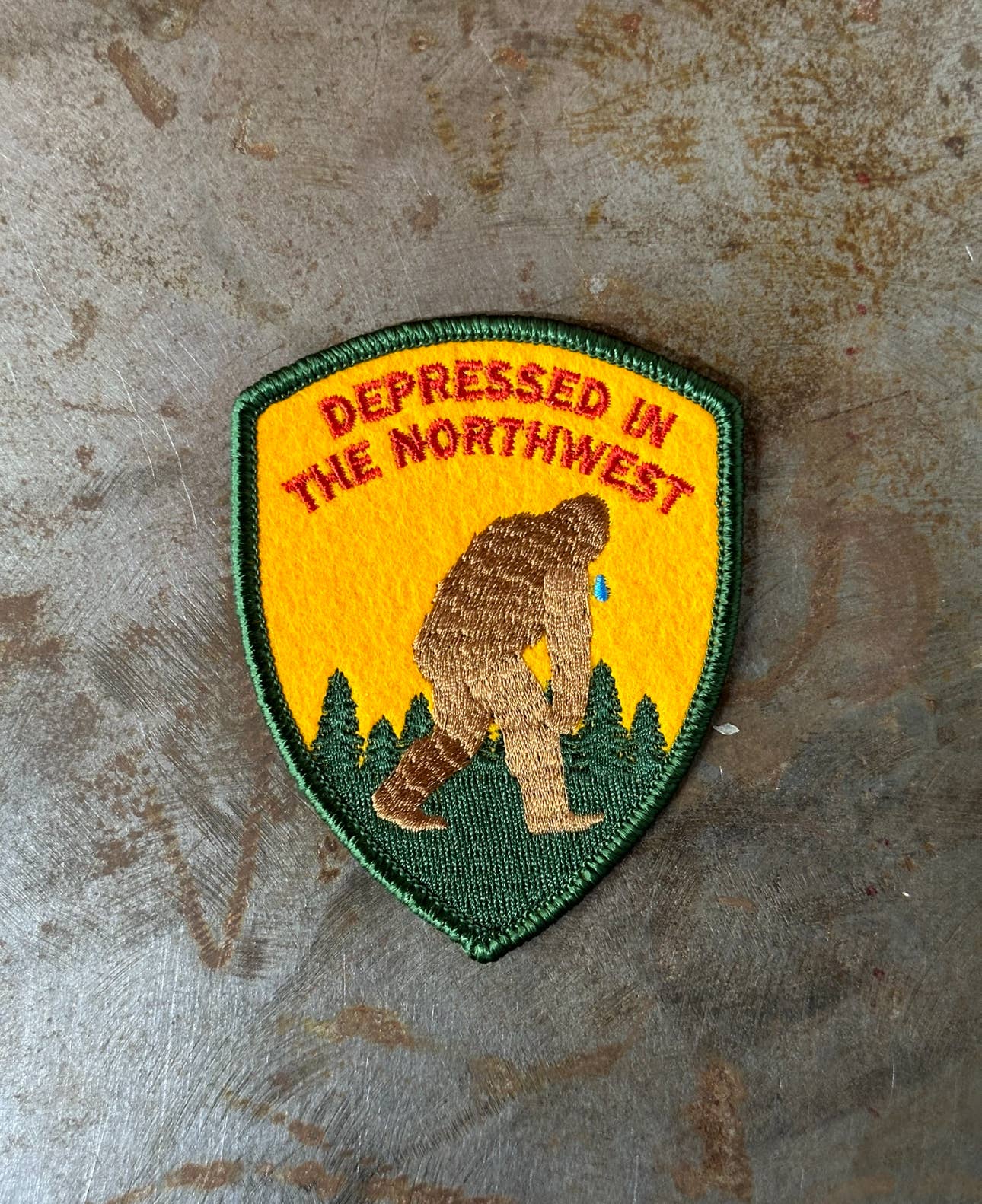 "Depressed In The Northwest" Broken Hearted Bigfoot Patch - Wander Together Outfitters