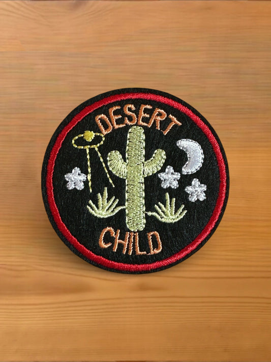 “Desert Child” (Black) Iron On Patch - Wander Together Outfitters