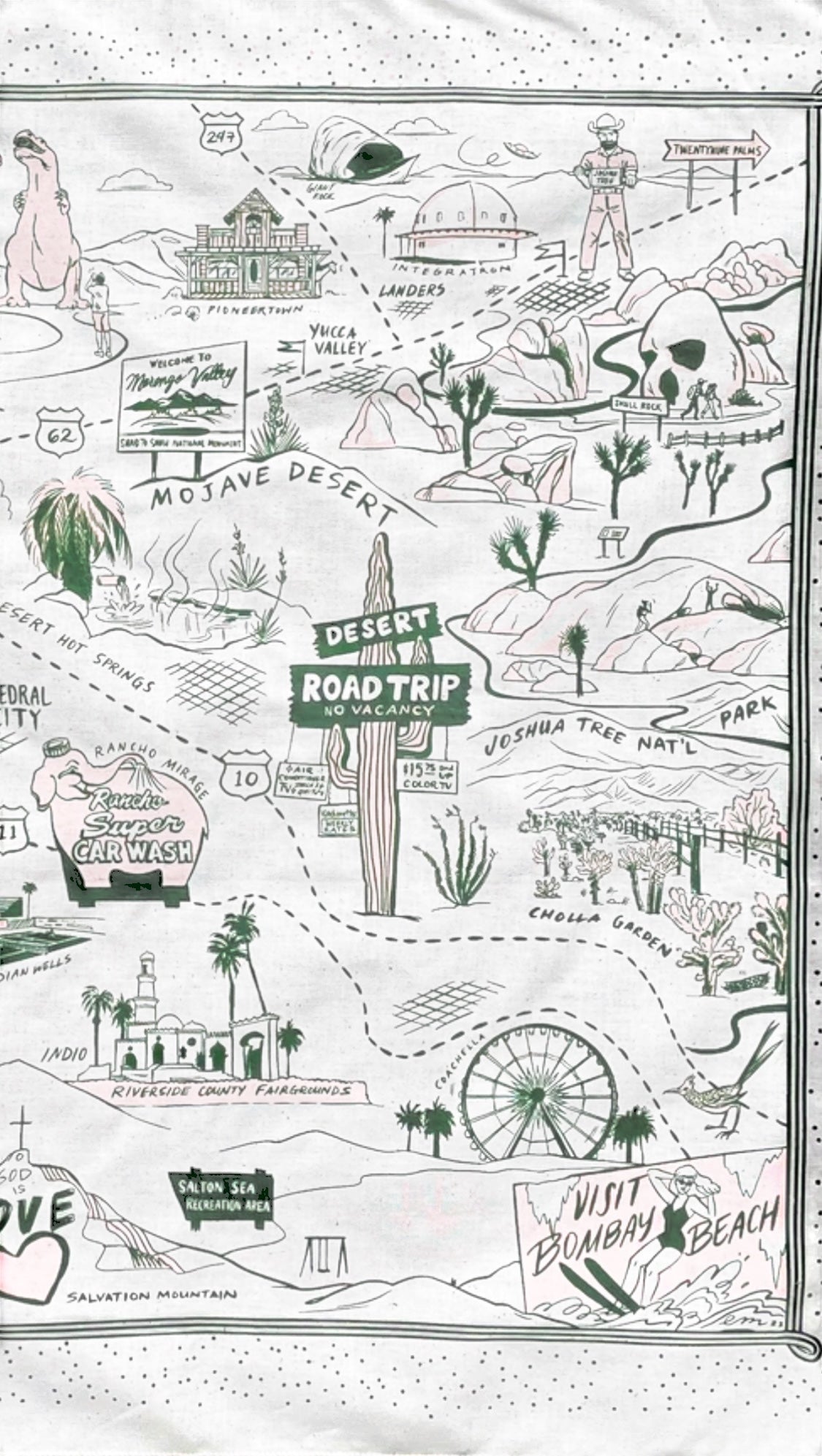 Desert Roadtrip Bandana Palm Springs, Joshua Tree, 29 Palms - Wander Together Outfitters