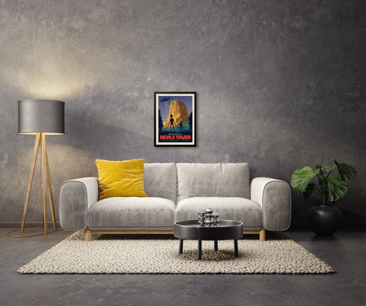 Devils Tower: Aliens (American Travel) Art Print - Wander Together Outfitters