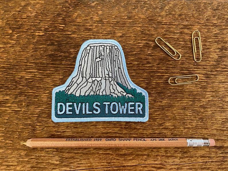 Devils Tower Embroidered Iron On Patch - Wander Together Outfitters