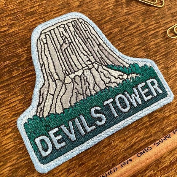 Devils Tower Embroidered Iron On Patch - Wander Together Outfitters
