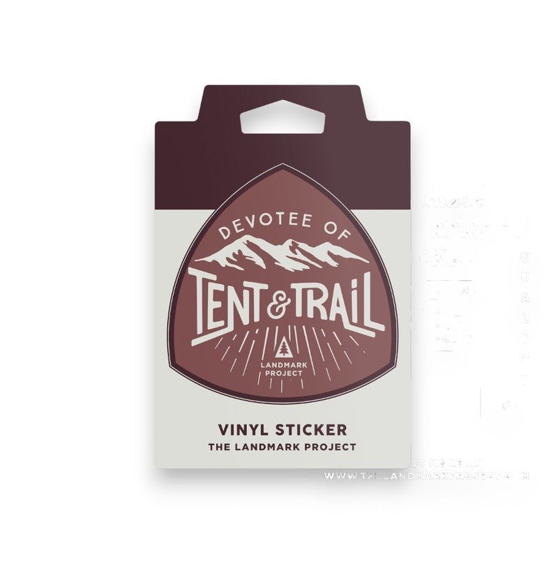 “Devotee of Tent & Trail” Sticker - Wander Together Outfitters