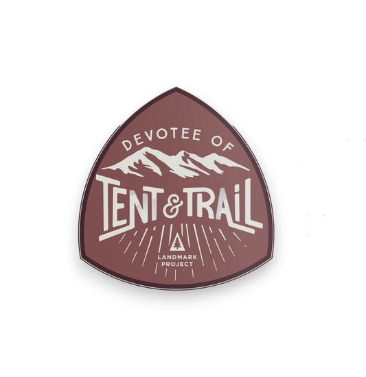“Devotee of Tent & Trail” Sticker - Wander Together Outfitters