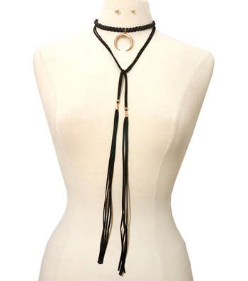 Suede Long Choker - 19 inches (CLEARANCE)