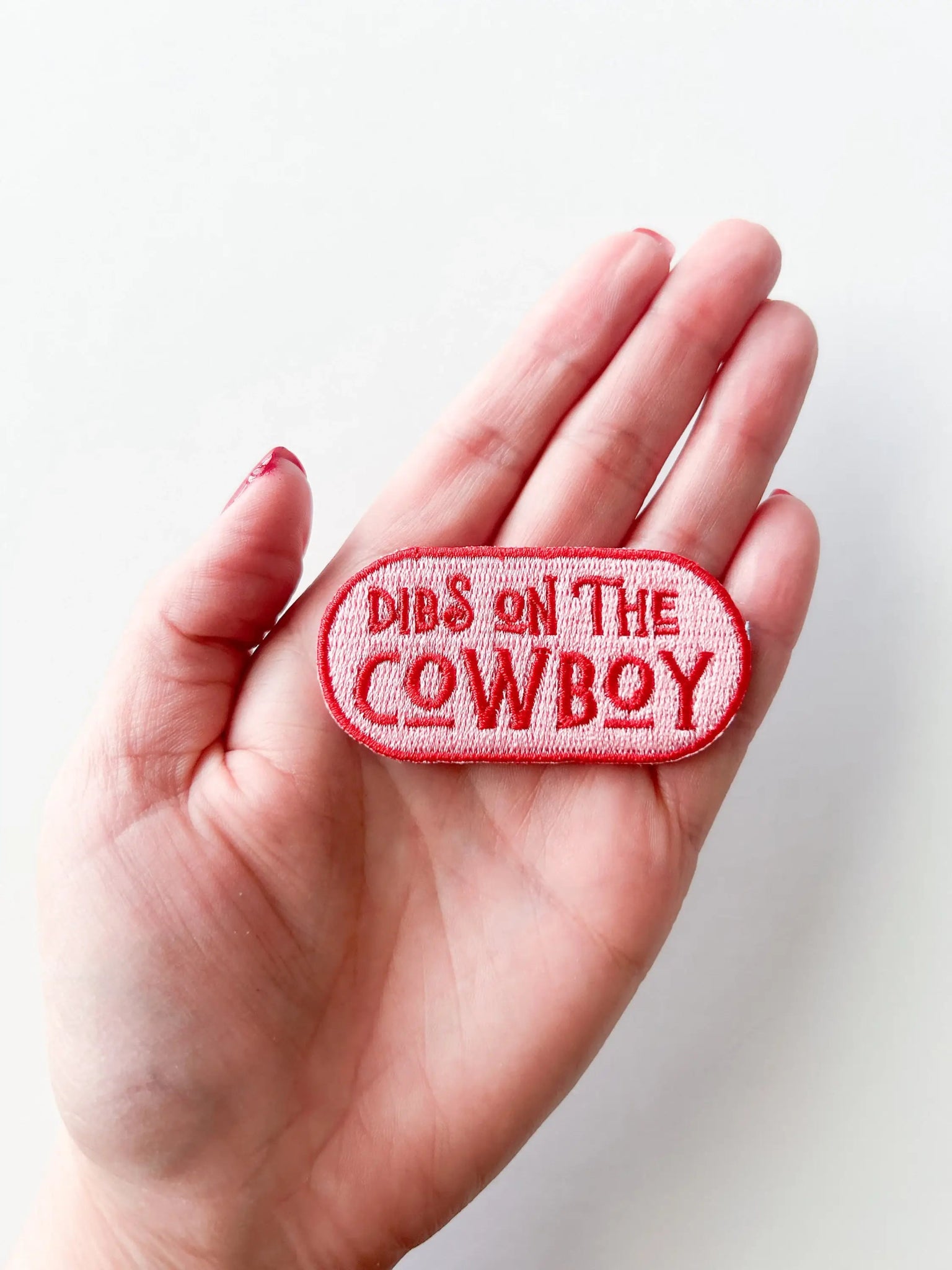 “Dibs on the Cowboy” Patch Embroidered Iron - On Patch - Wander Together Outfitters