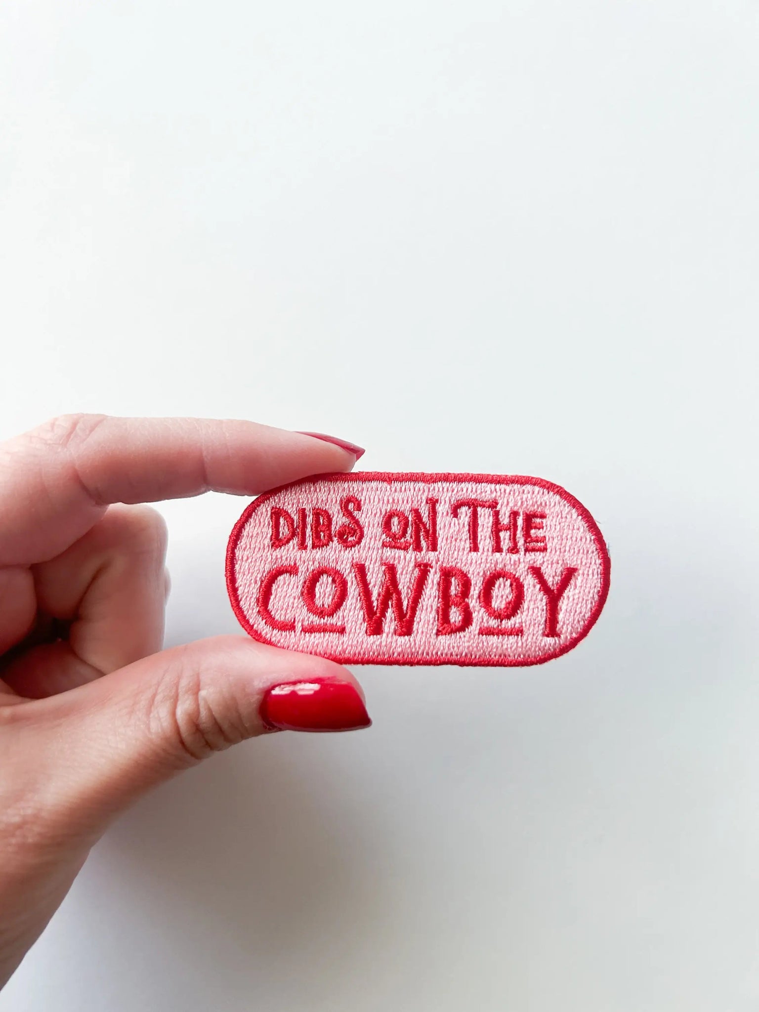 “Dibs on the Cowboy” Patch Embroidered Iron - On Patch - Wander Together Outfitters