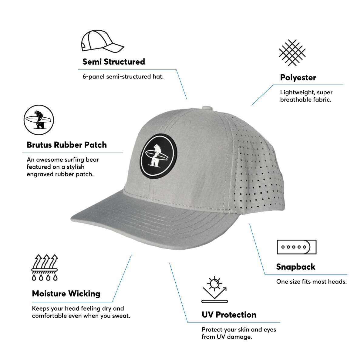 Diego Performance Snapback Hat - Wander Together Outfitters