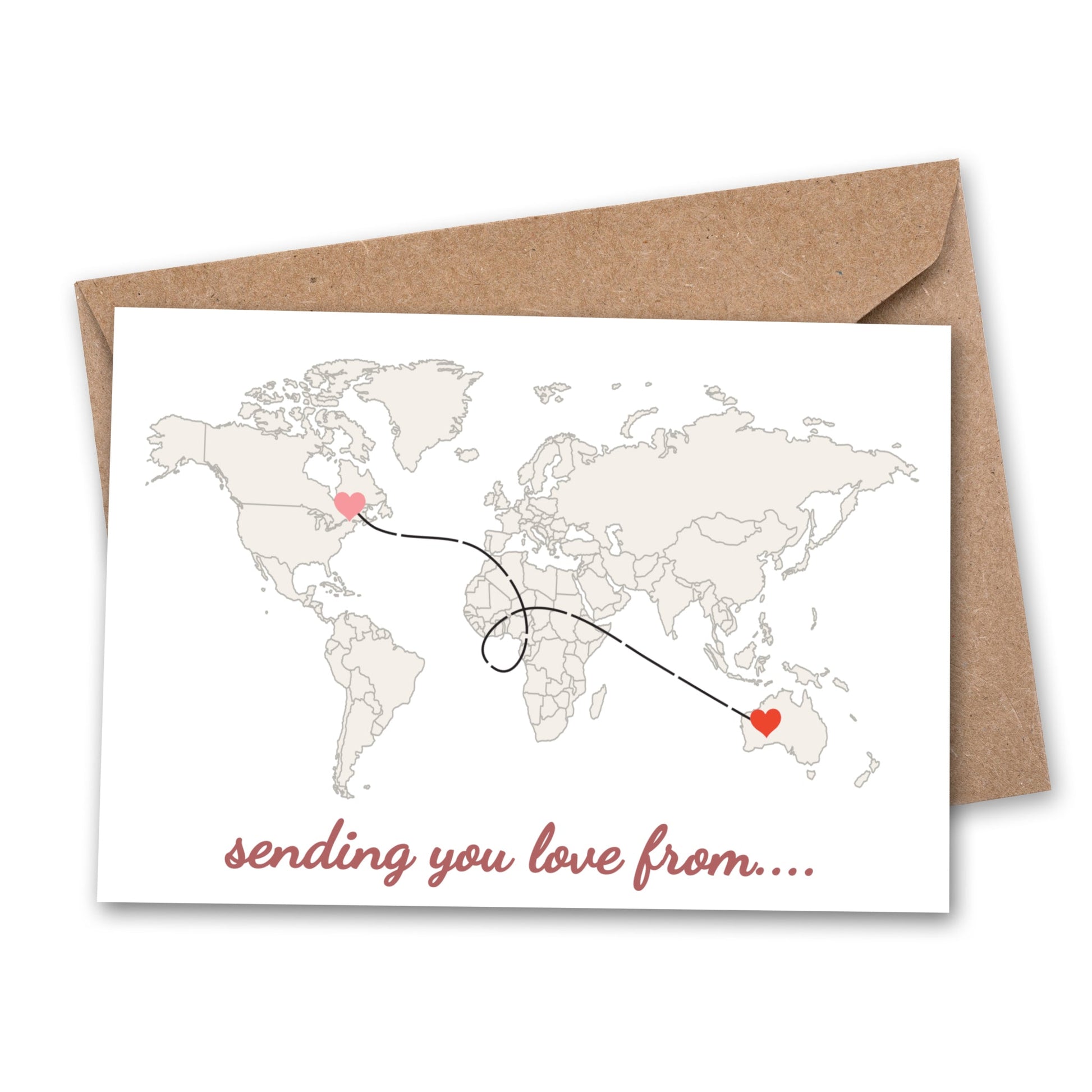 DIY "Missing You" Heart Long Distance Greeting Card - Wander Together Outfitters