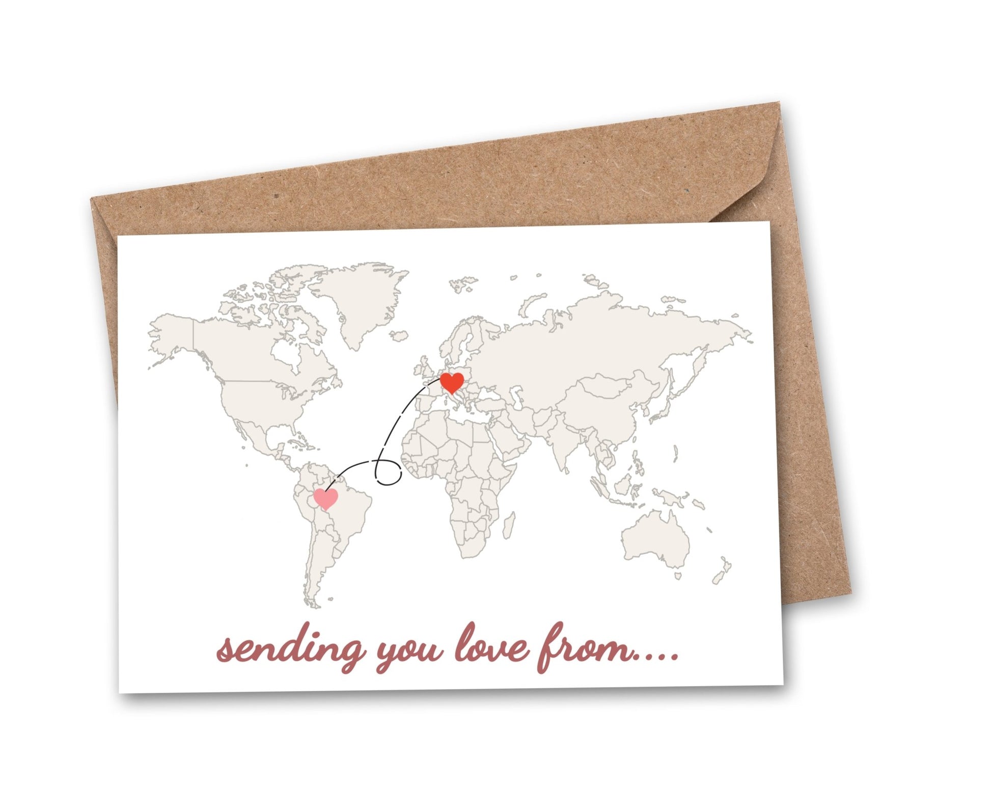 DIY "Sending Love" Heart Long Distance Greeting Card - Wander Together Outfitters