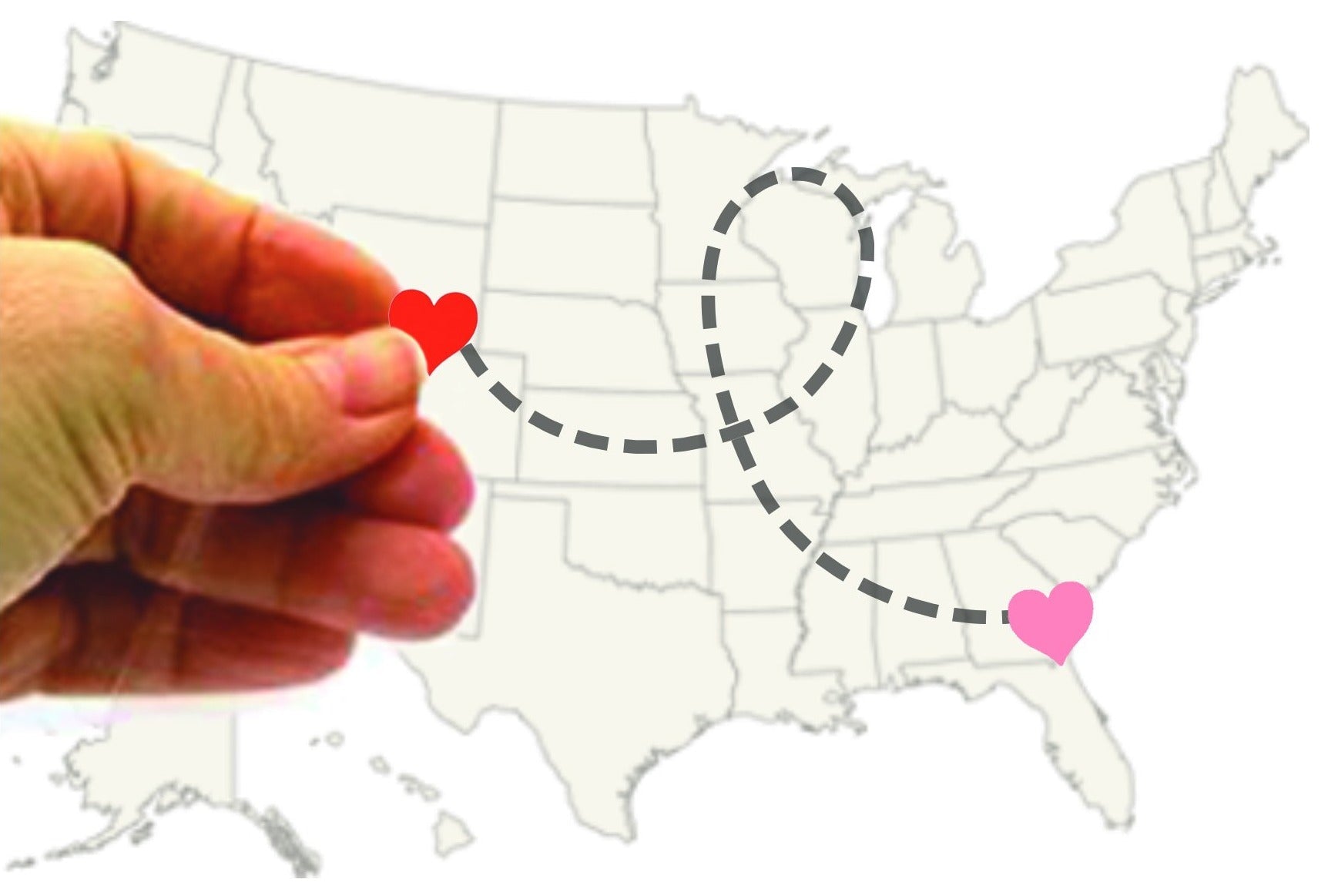 DIY "Sending Love" Heart Long Distance Greeting Card - Wander Together Outfitters