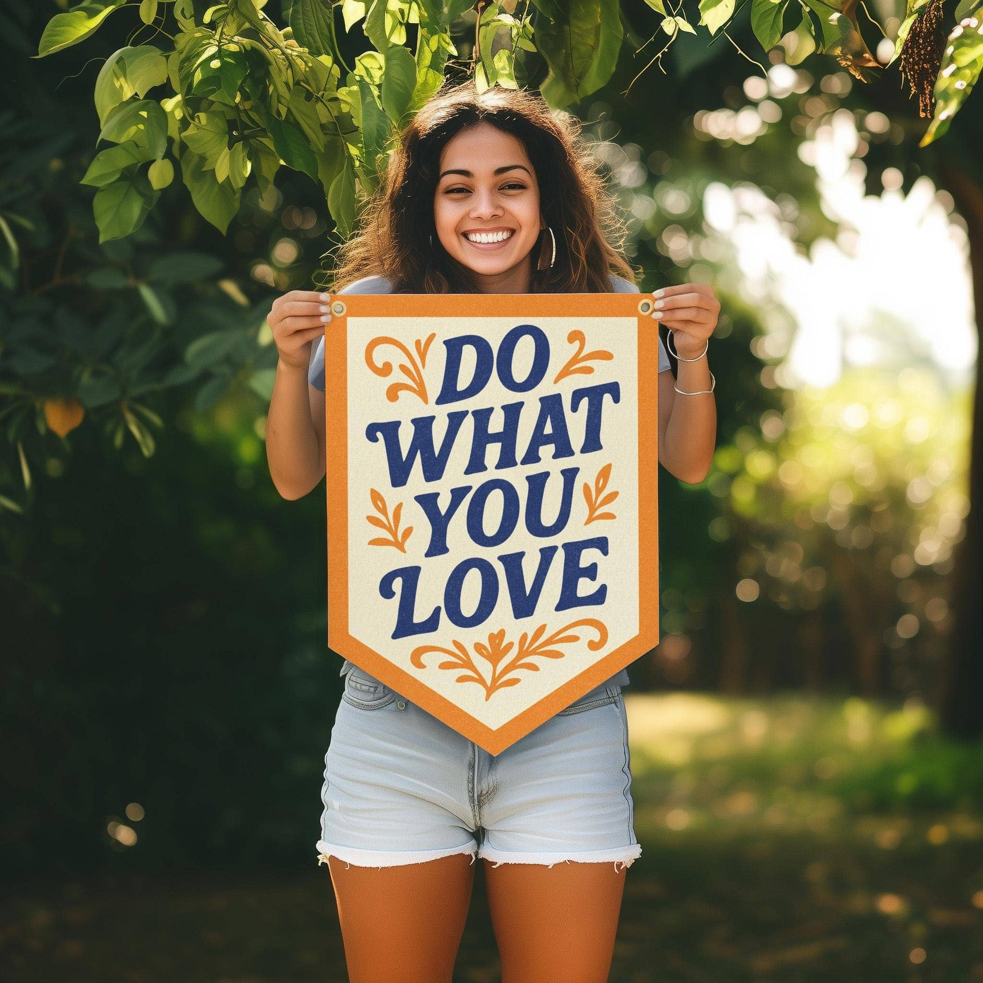 "Do What You Love" Felt Camp Flag - Wander Together Outfitters