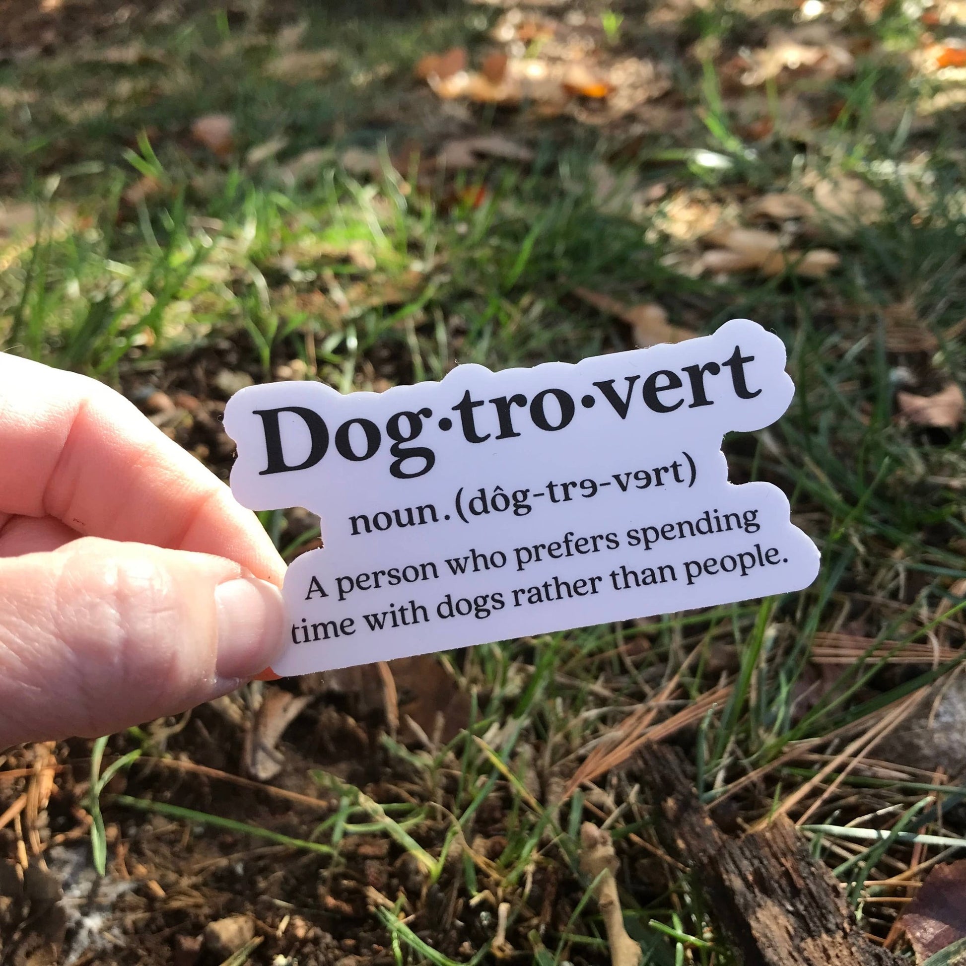 Dogtovert Dictionary Meaning Dog Sticker - Wander Together Outfitters