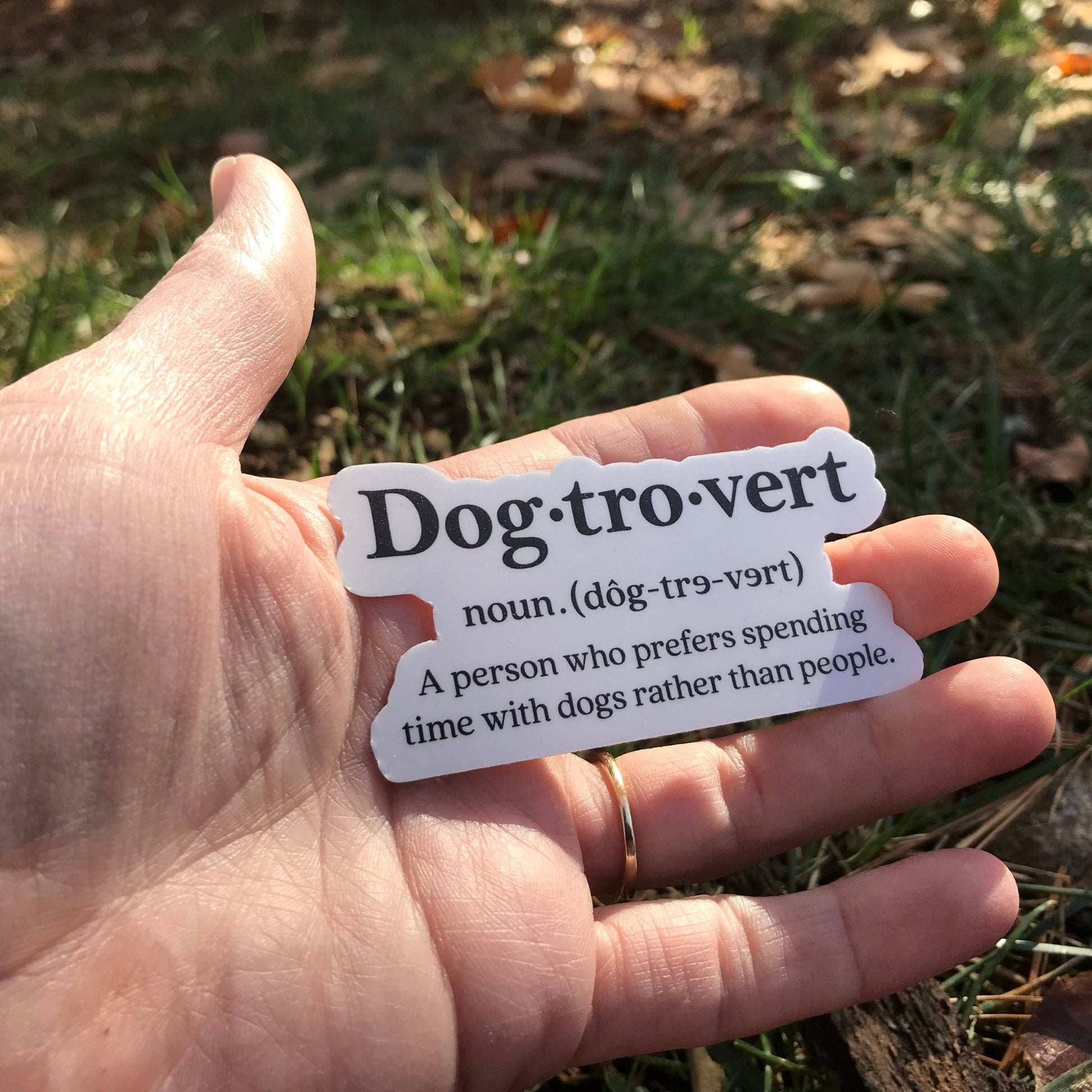 Dogtovert Dictionary Meaning Dog Sticker - Wander Together Outfitters