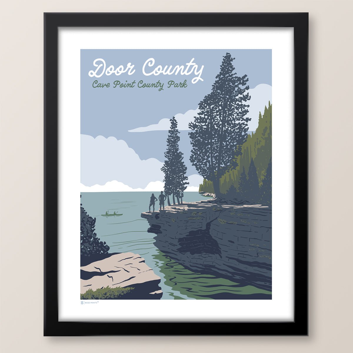 Door County Wisconsin Cave Point Print - Wander Together Outfitters
