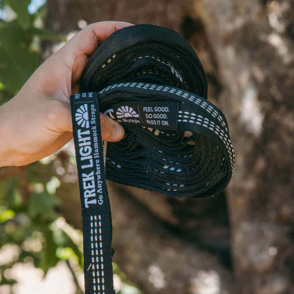 Double Hammock & Straps (Aqua & Charcoal) - Wander Together Outfitters