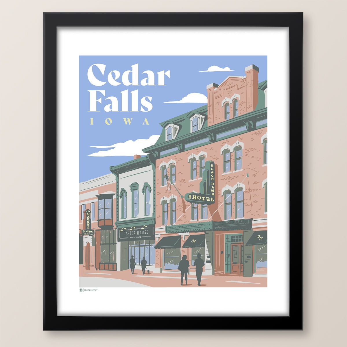Downtown Cedar Falls Iowa Print - Wander Together Outfitters