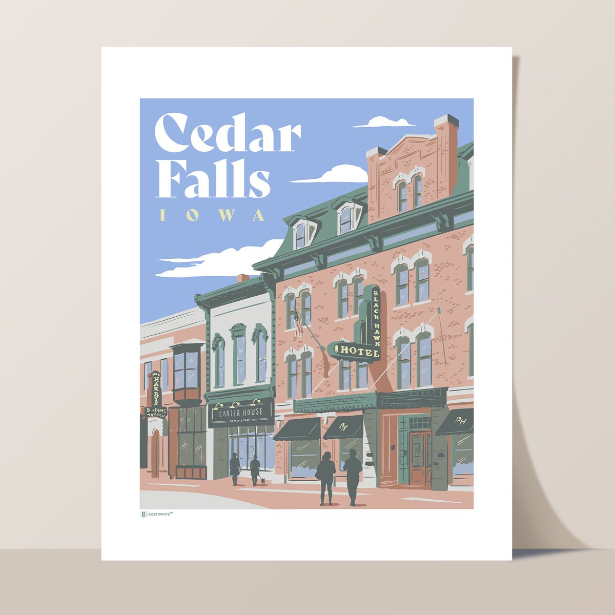 Downtown Cedar Falls Iowa Print - Wander Together Outfitters