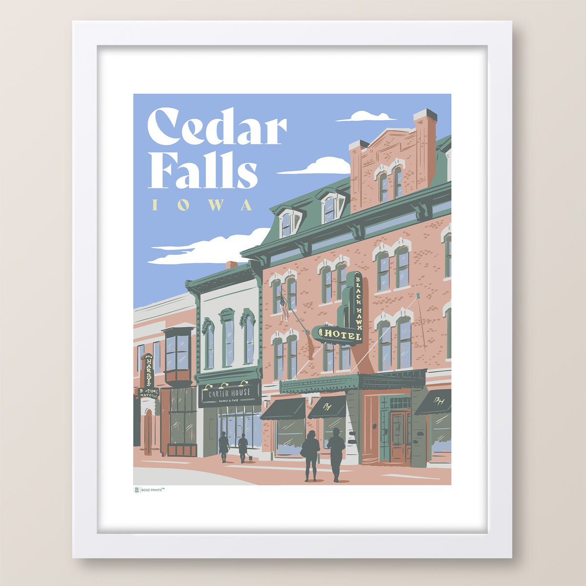 Downtown Cedar Falls Iowa Print - Wander Together Outfitters