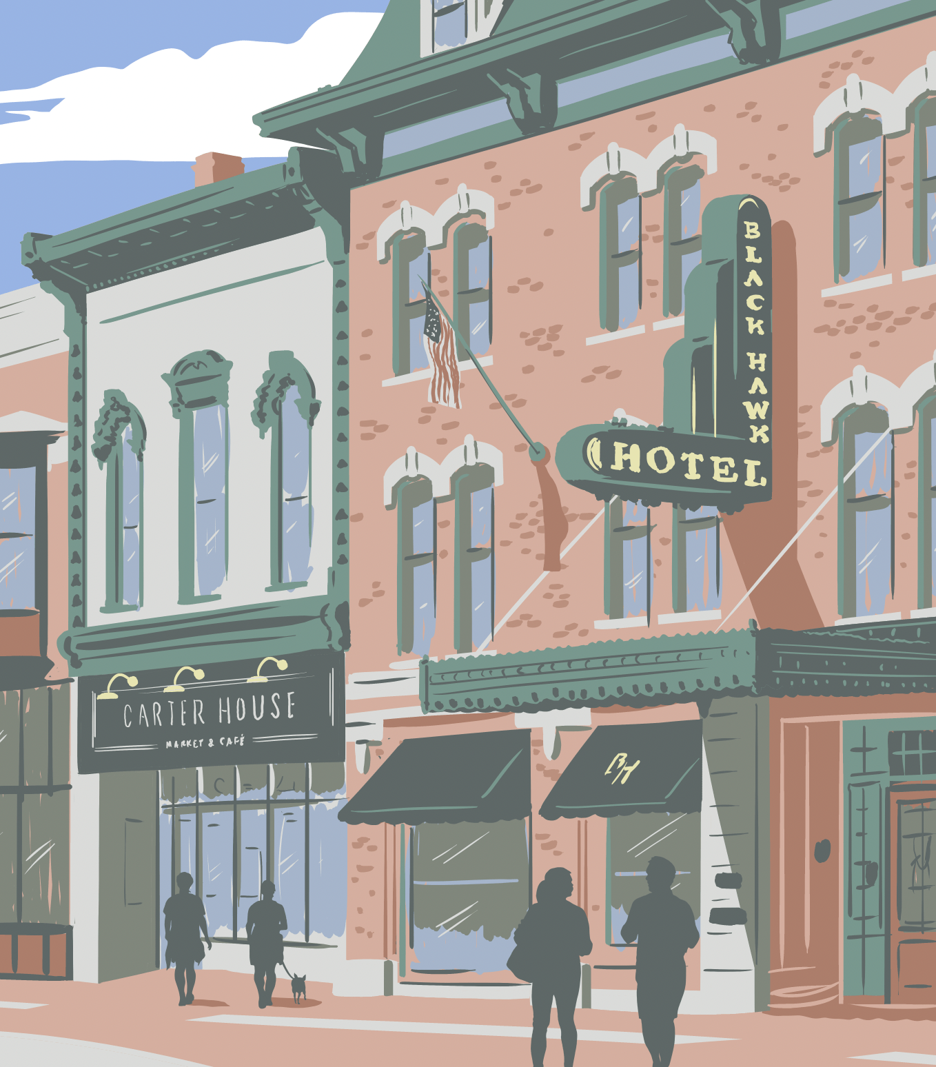 Downtown Cedar Falls Iowa Print - Wander Together Outfitters