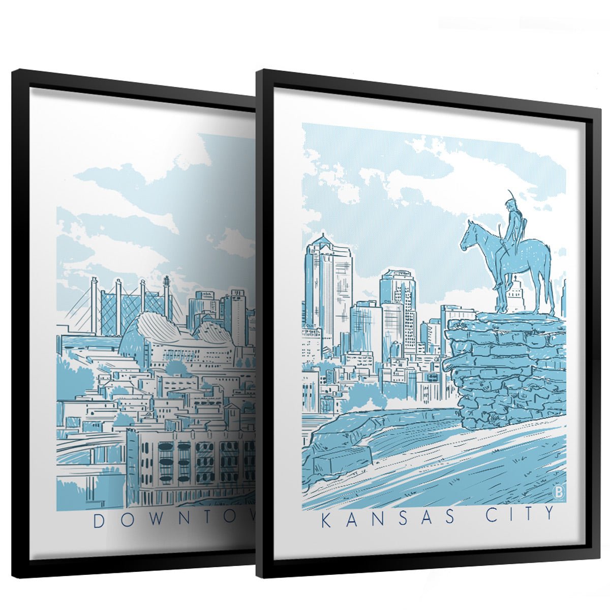 Downtown Kansas City Print Set of 2 - Wander Together Outfitters