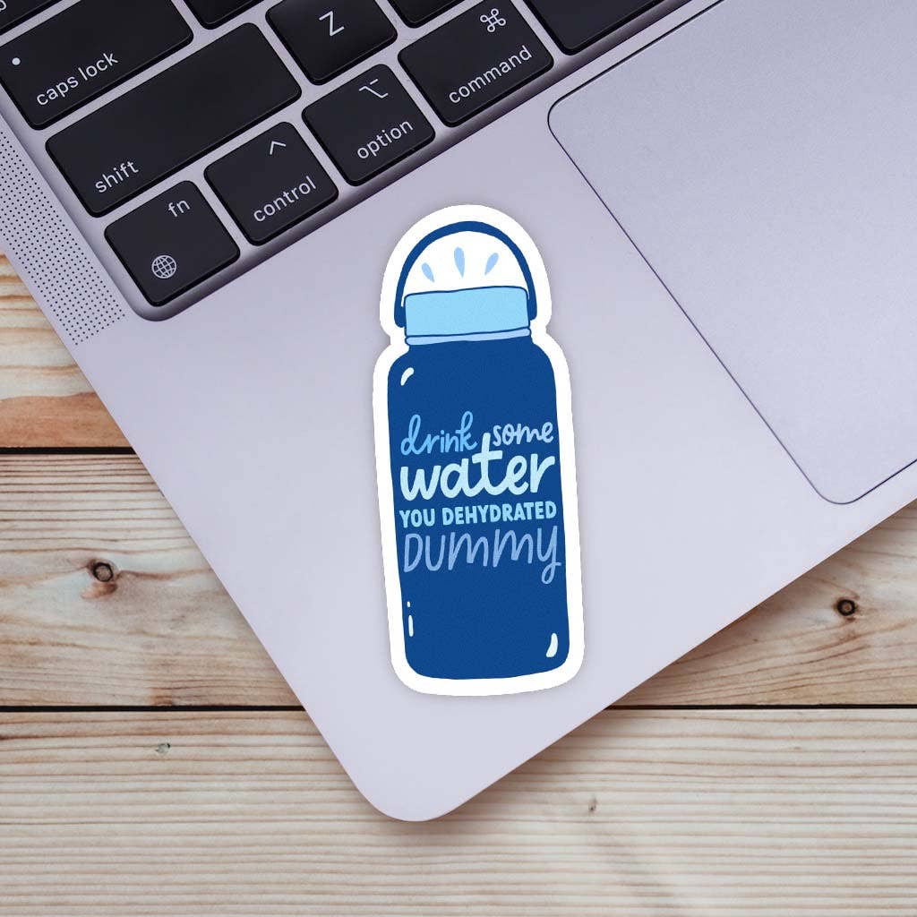 Drink Some Water You Dehydrated Dummy Sticker - Wander Together Outfitters