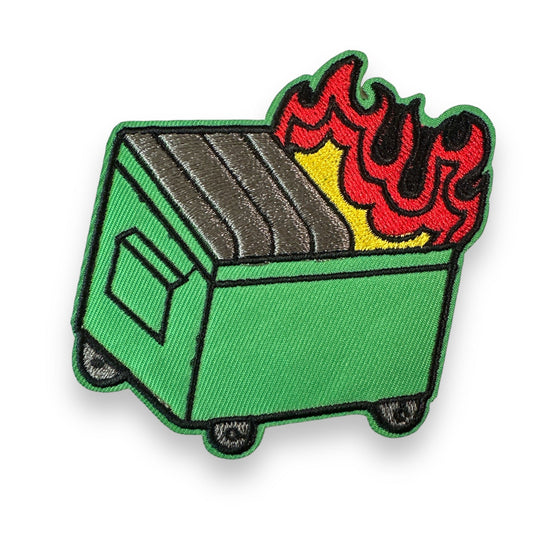 Dumpster Fire Iron On Patch - Wander Together Outfitters