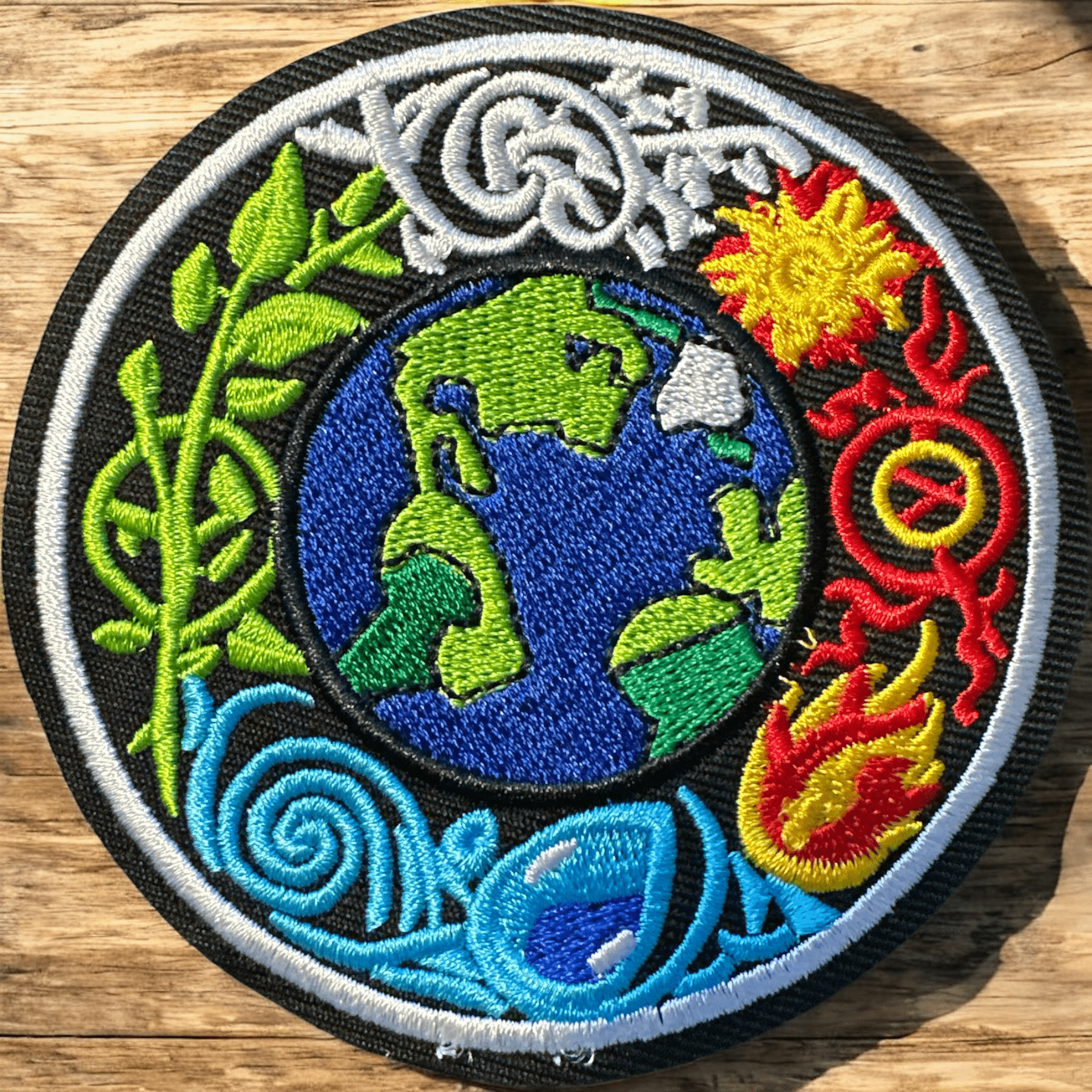 Earth Elements Embroidered Iron On Patch - Wander Together Outfitters