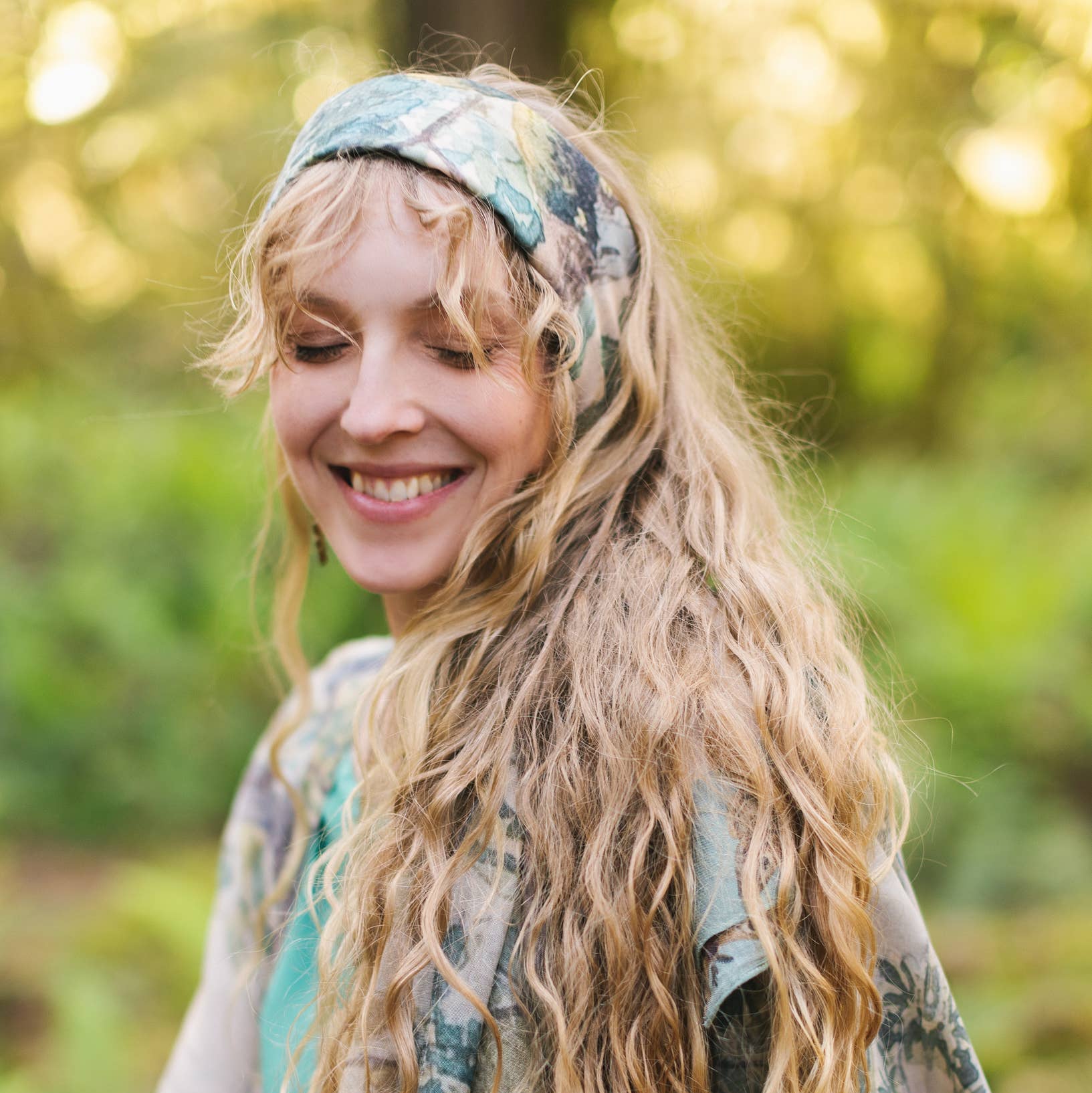 Earth & Sky Scarf with Tree Print - Wander Together Outfitters