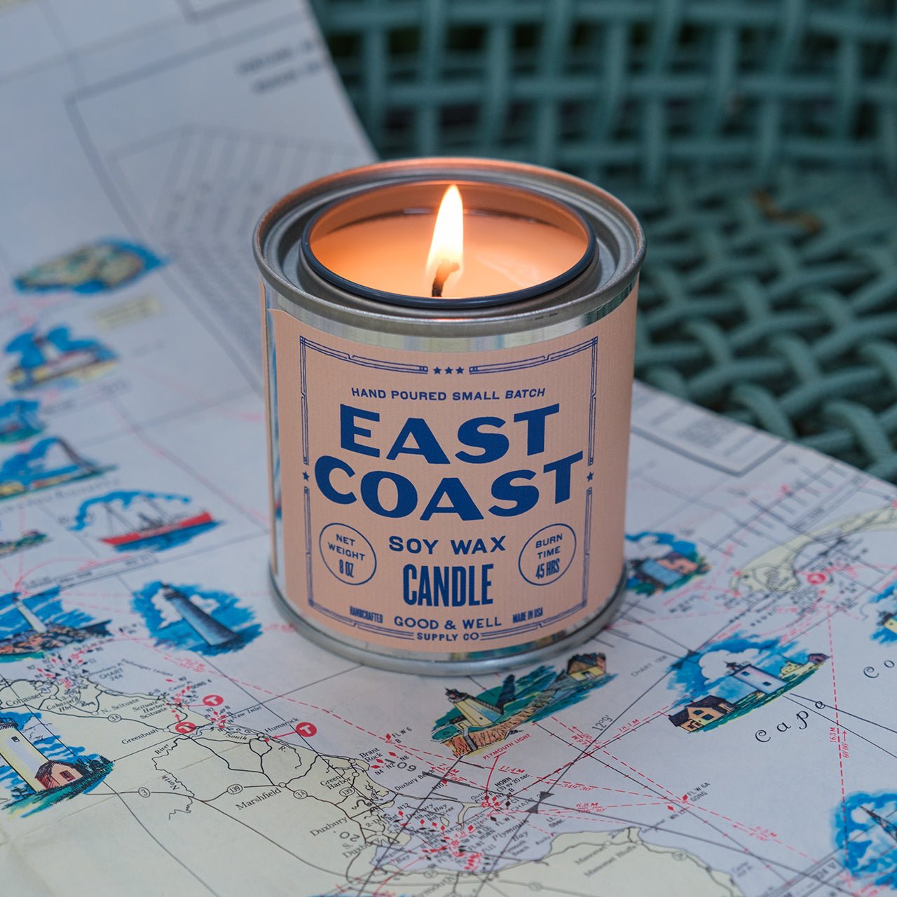 East Coast Happy Place Candle (Ocean, Tea, Mimosa, Musk) - Wander Together Outfitters