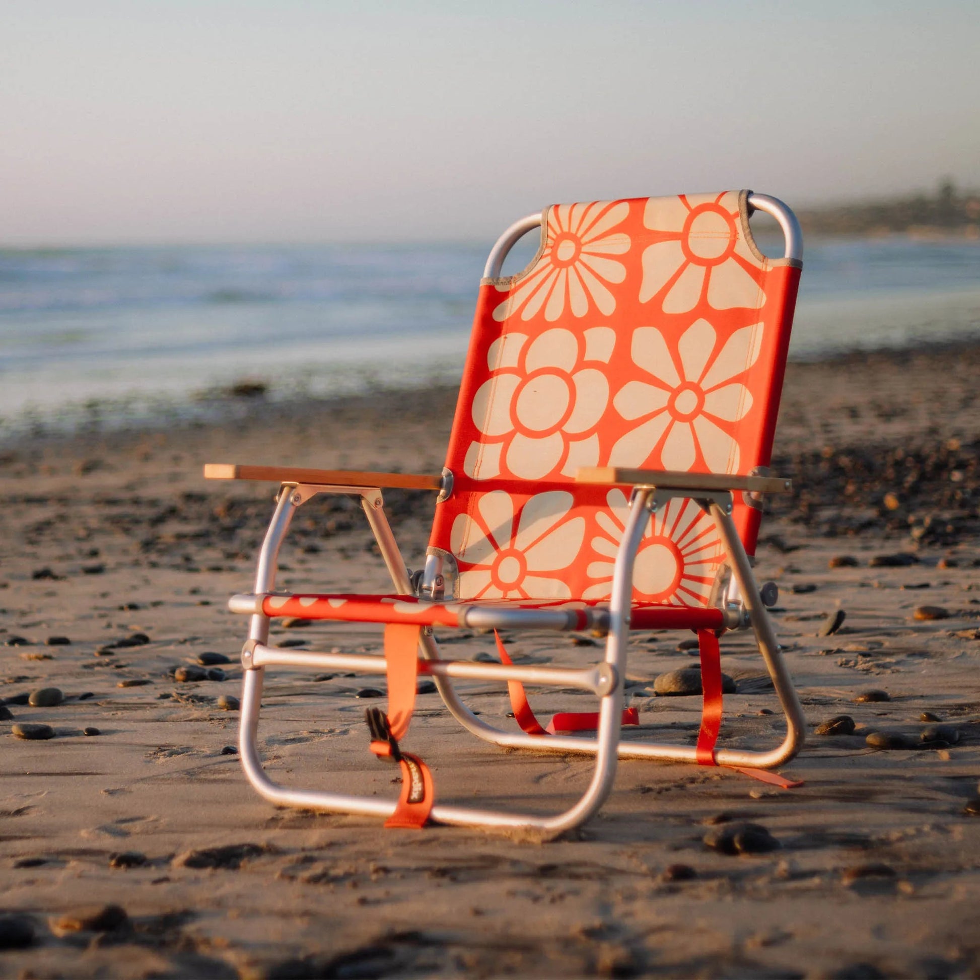 Easy Chair: Big Flowers Expedition Orange - Wander Together Outfitters