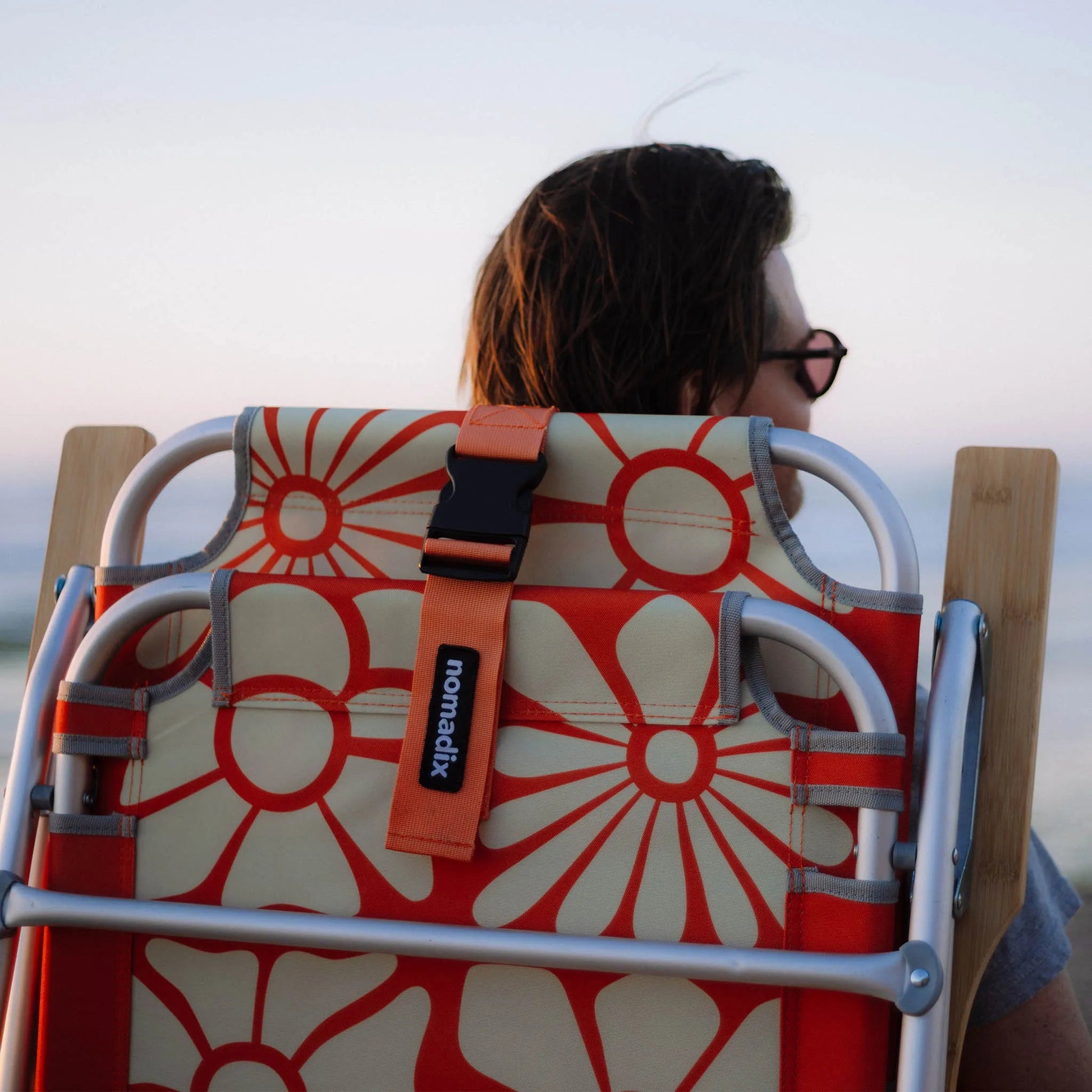 Easy Chair: Big Flowers Expedition Orange - Wander Together Outfitters