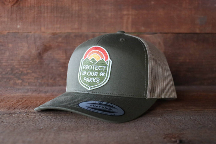"Protect Our Parks" Hat - Light Olive